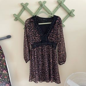 Zara floral mini dress